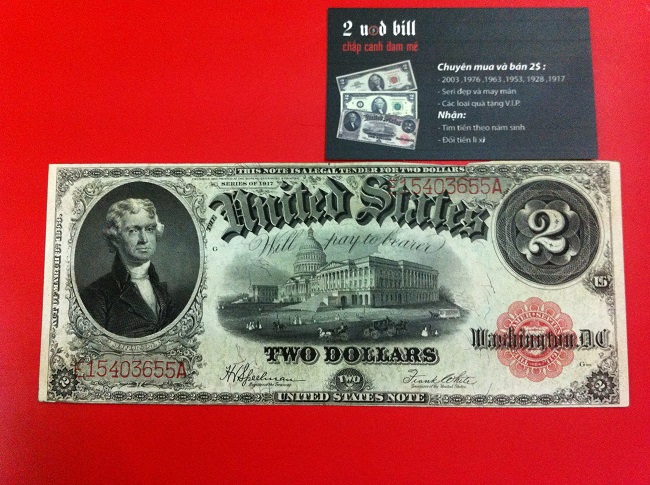 2 USD 1917 (mới 85%)