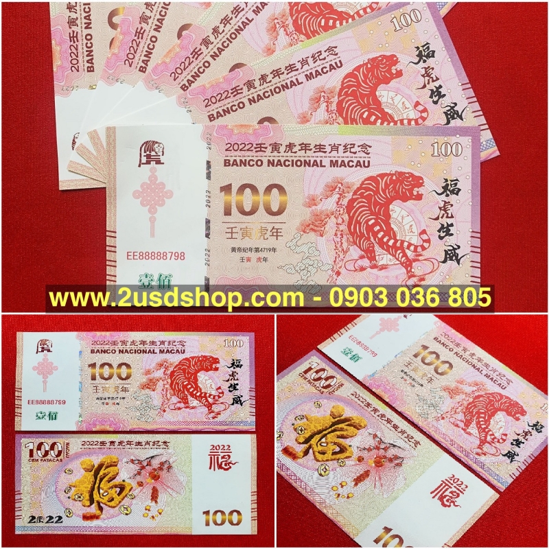 Combo 10 Tờ Tiền Con Hổ 100 Macao