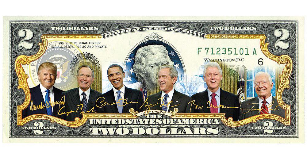 Tiền 2 đôla in hình các Tổng Thống Mỹ là một loại đồng tiền đẹp và có giá trị sưu tập. Với 6 Tổng Thống hiện diện trên tiền này, bạn có thể khám phá và tìm hiểu về lịch sử và văn hóa của Mỹ. Không chỉ là một món đồng tiền, đó còn là một cách để tôn vinh những người đã đóng góp cho đất nước.