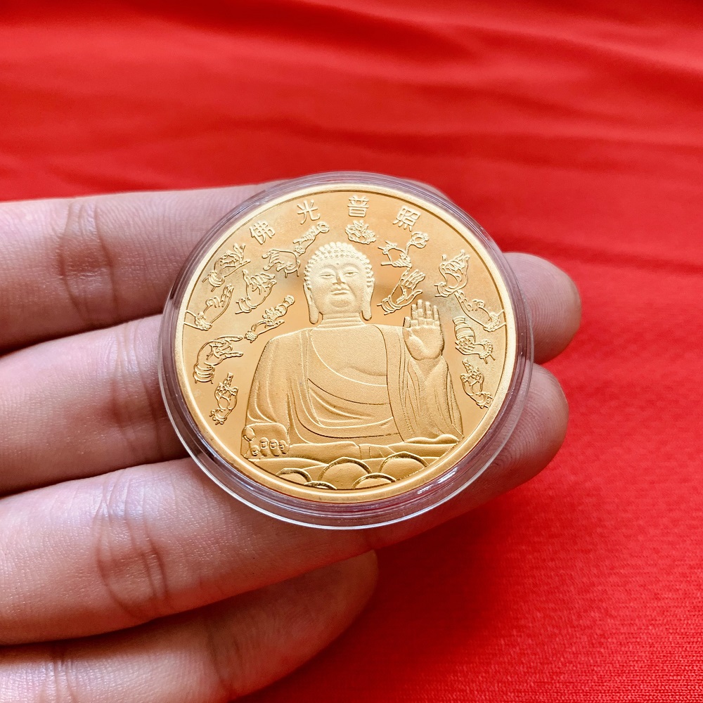 Tiền Xu Đức Phật Như Lai Vàng